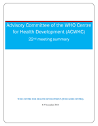 The 22nd Meeting of the Advisory Committee Report (2018)