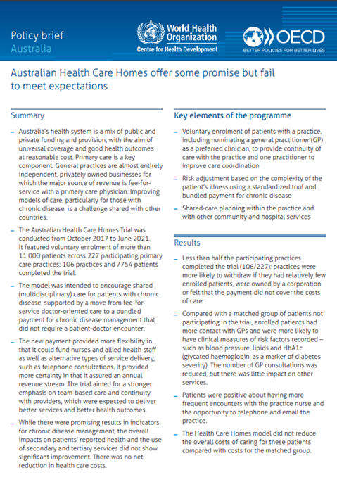 Australia case study policy brief