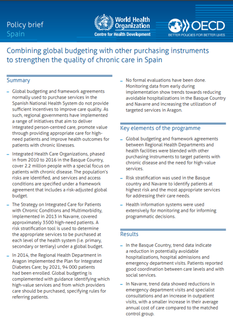 Spain case study policy brief